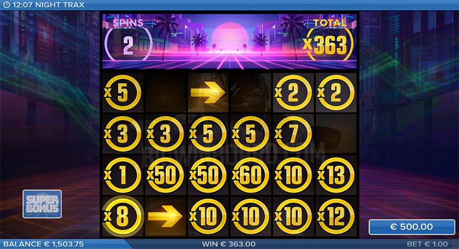 night trax slot