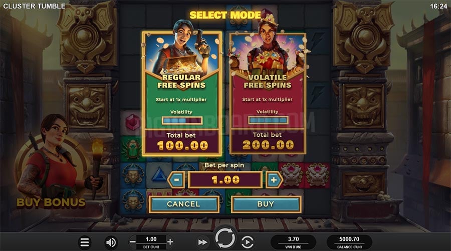 cluster tumble slot